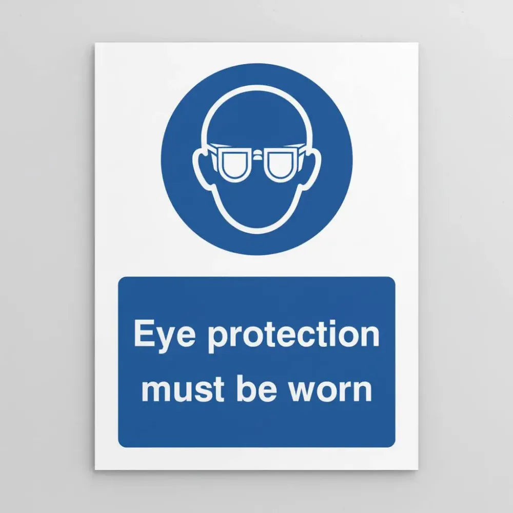 Eye protection must be worn