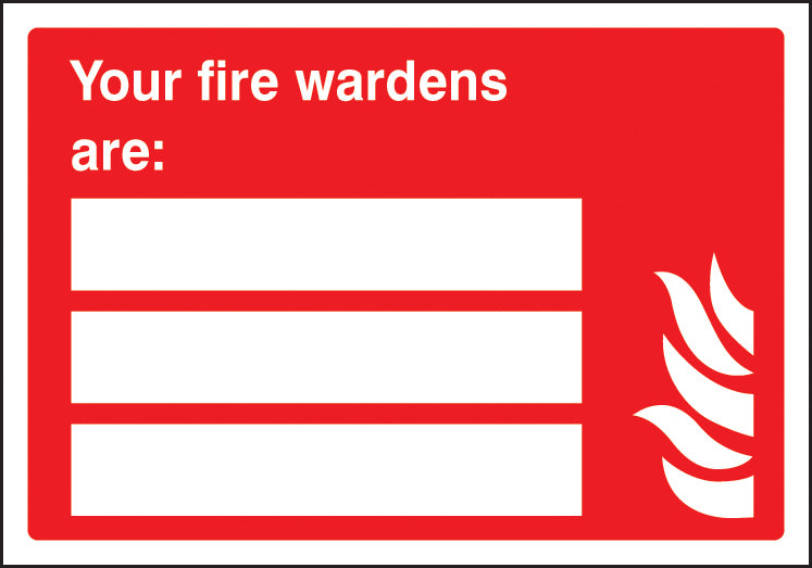 Your fire wardens are (space for 3 people) adapt-a-sign 215x310mm