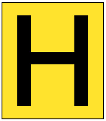 Hydrant marker 178x203mm High Impact Plastic