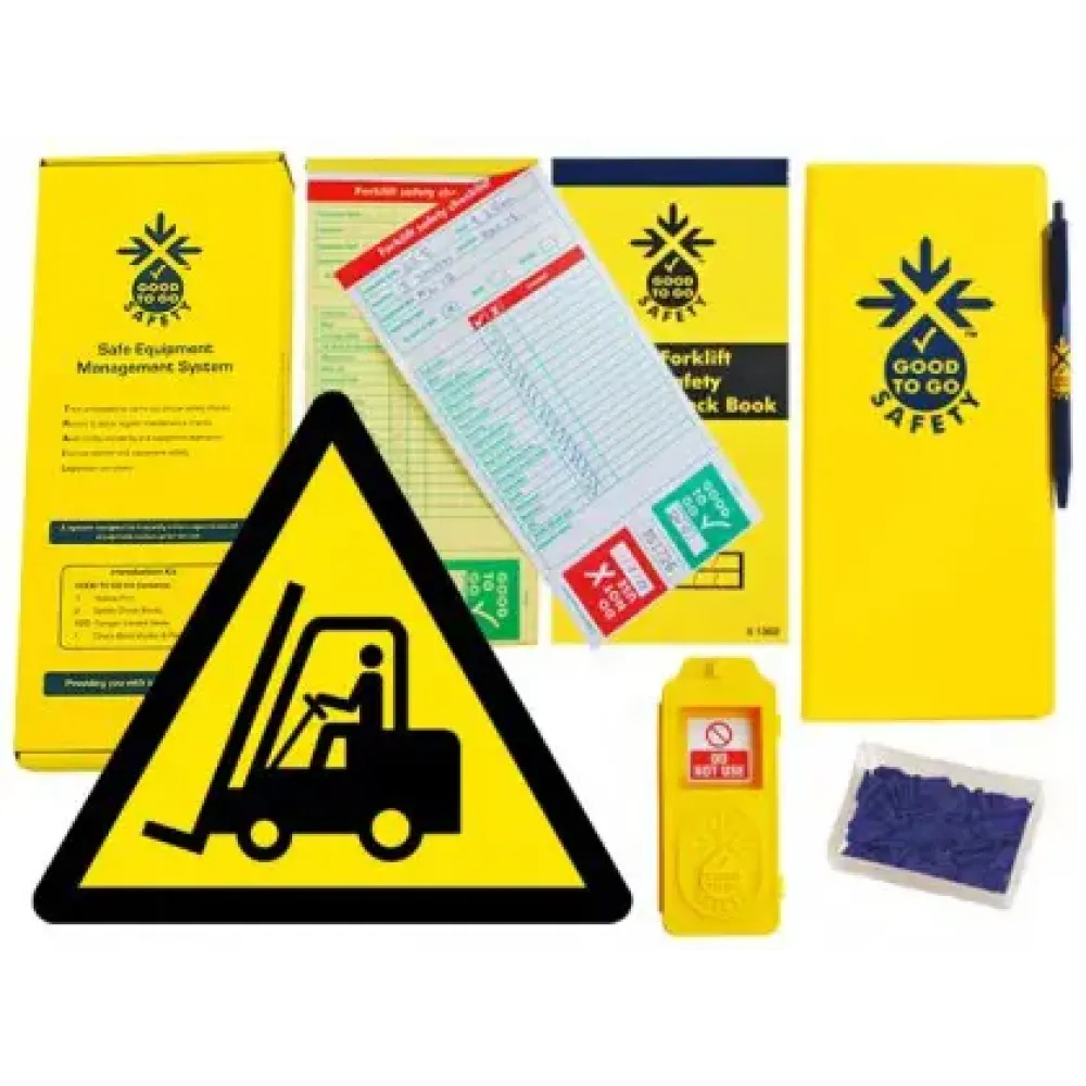 Good To Go Safety Forklifts Weekly Kit (1 tag, 100 seals, 2 check books & 1 wallet with pen)