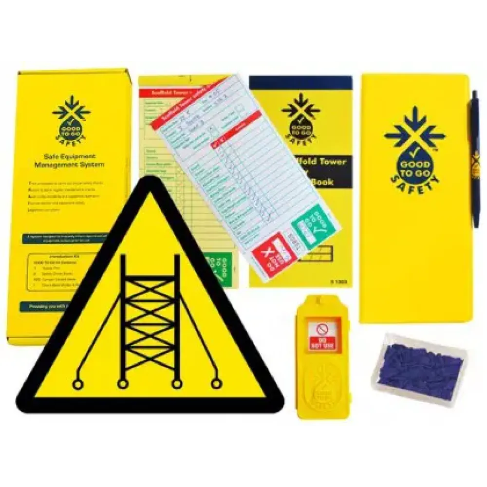 Good To Go Safety Scaffold Tower Weekly Kit (1 tag, 100 seals, 2 check books & 1 wallet with pen)