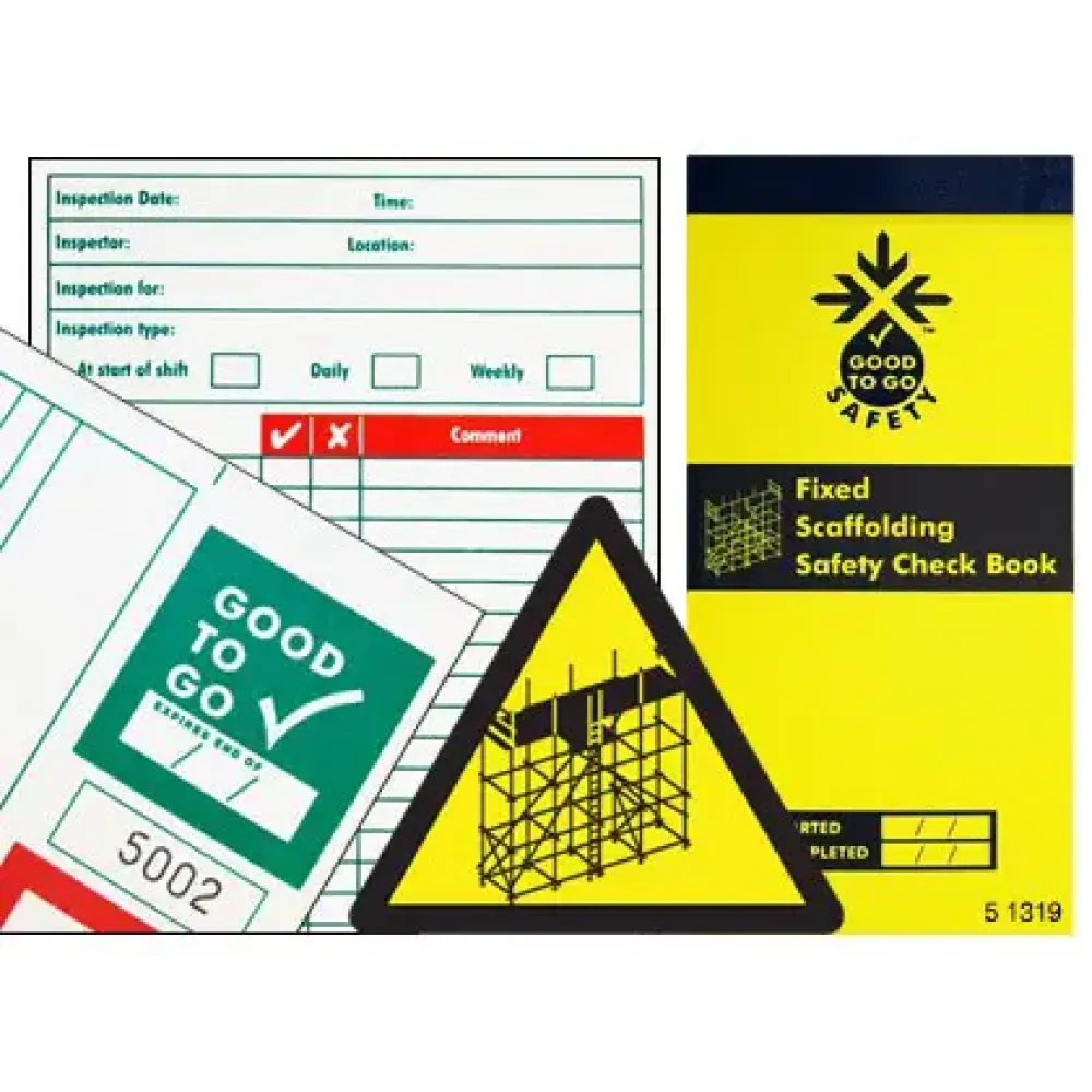 Good To Go Safety Fixed Scaffolding Check Book - 25 inspections