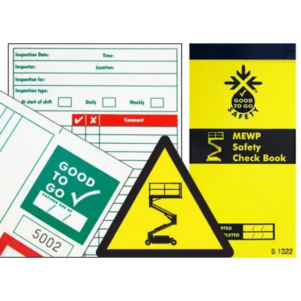 Good To Go Safety MEWP Check Book - 25 inspections