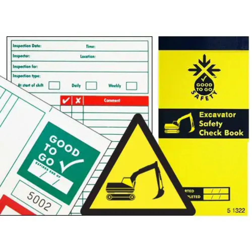 Good To Go Safety Excavator Check Book - 25 inspections