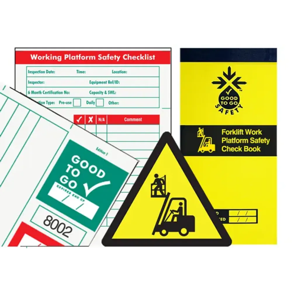 51348 Good To Go Safety Forklift Man Basket Check Book - 25 inspections Miscellaneous