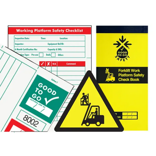 51348 Good To Go Safety Forklift Man Basket Check Book - 25 inspections Miscellaneous