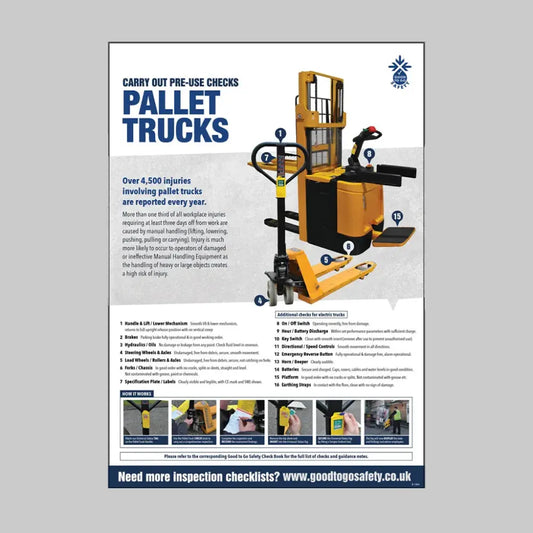 GTG Pallet Truck Inspection poster 420x594mm synthetic paper