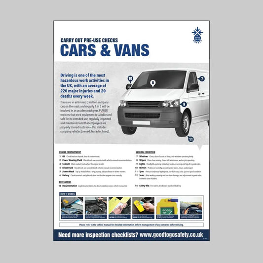 GTG Fleet Vehicle Inspection poster 420x594mm synthetic paper