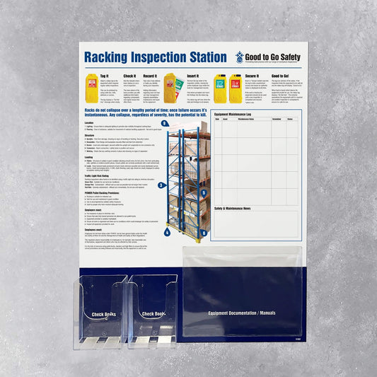 51400 GTG Racking Inspection Station 2: dispensers, 1 pocket, wipe-clean log (10mm foamex, 600x800mm) Miscellaneous
