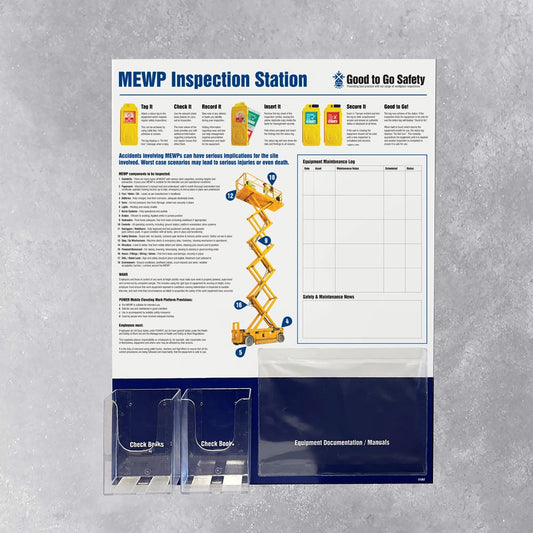 51407 GTG MEWP Inspection Station 2: dispensers, 1 pocket, wipe-clean log (10mm foamex, 600x800mm) Miscellaneous