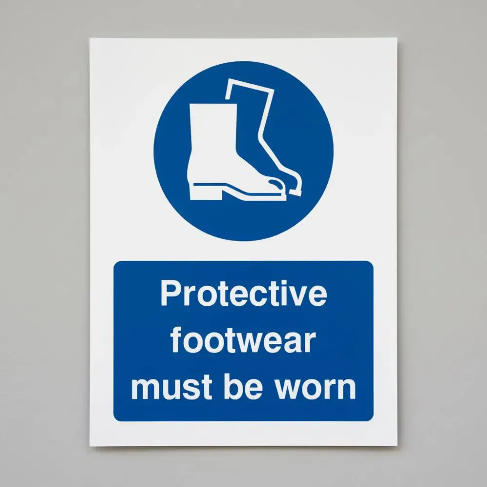 Protective footwear must be worn