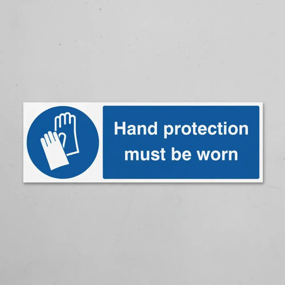 Hand protection must be worn