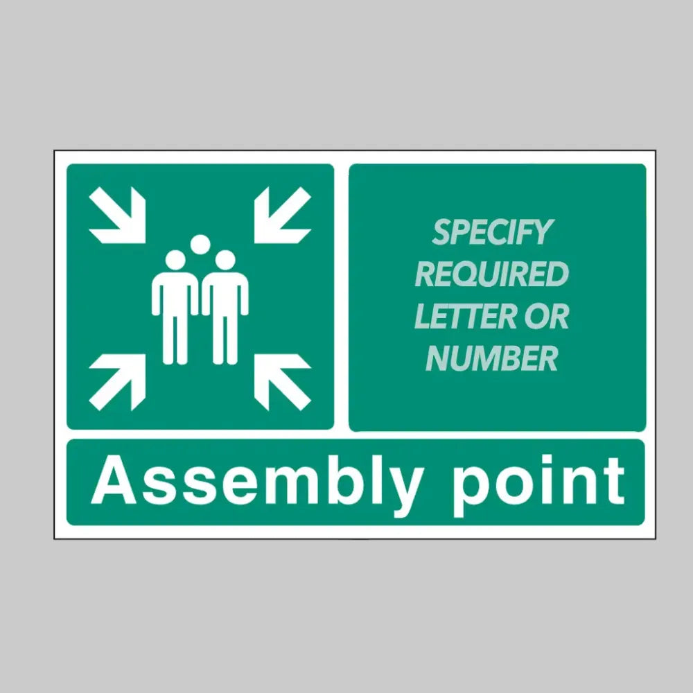 Special Assembly point rigid plastic 600x400mm