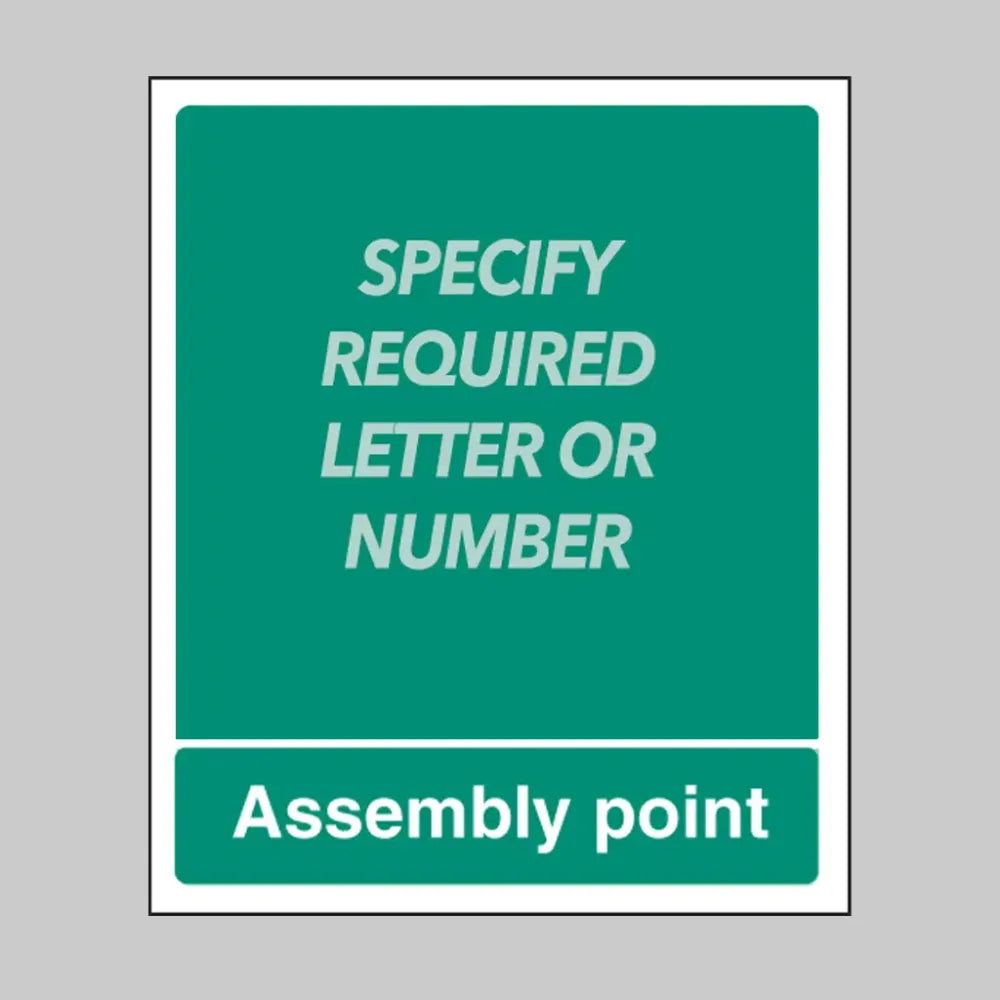 Special Assembly point rigid plastic 250x300mm