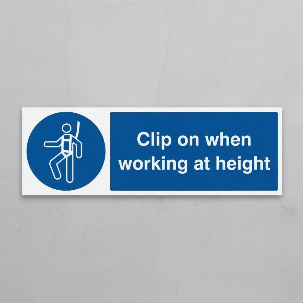 Clip on when working at height