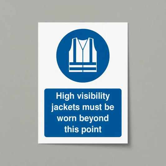 53580 High vis jackets must be worn beyond this point floor graphic 400x600mm (external grade) Miscellaneous