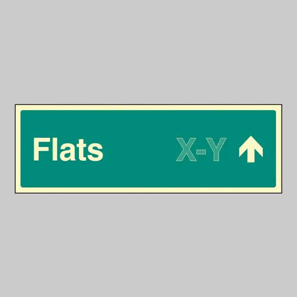 52186 Flats X-Y arrow up (Specify the number range: eg 1-20) 450x150mm photoluminescent SAV Miscellaneous - Photoluminescent S/A Vinyl