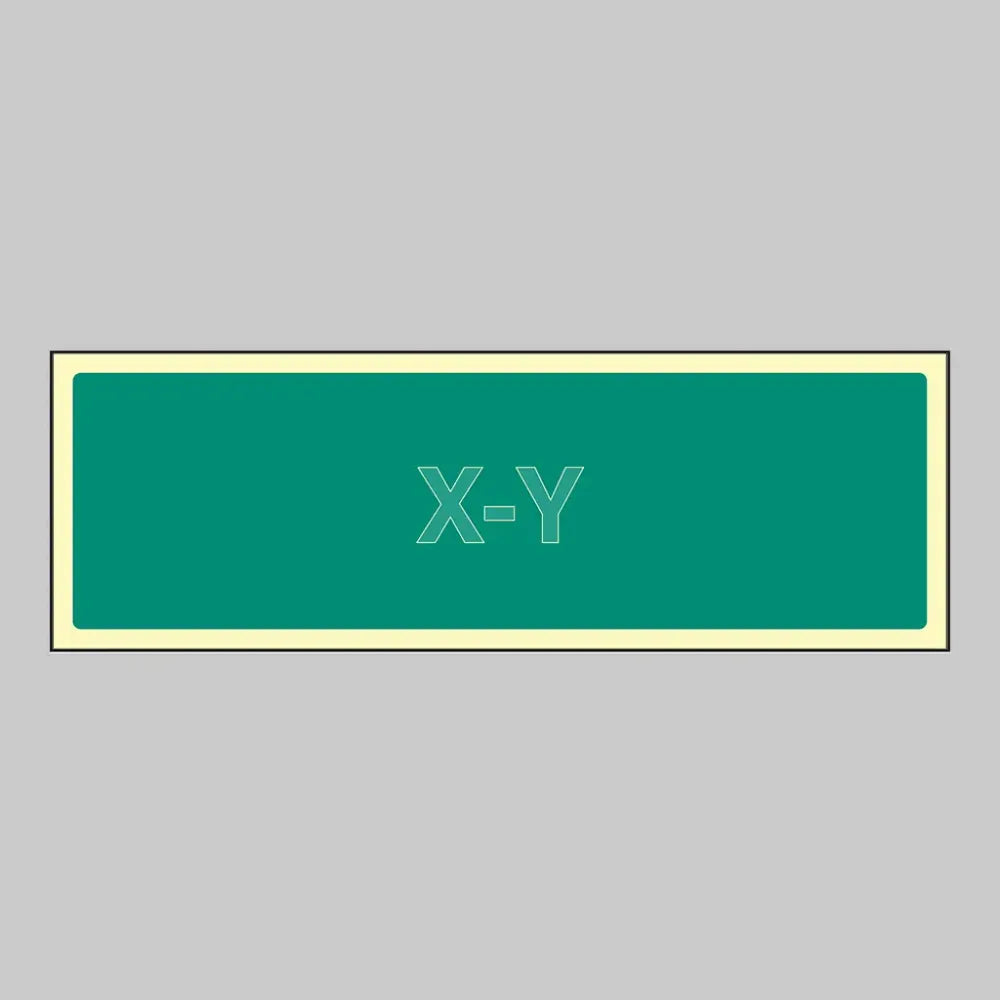 52203 Any message (please specify - max 10 characters) 450x150mm photoluminescent rigid Miscellaneous - Photoluminescent Rigid
