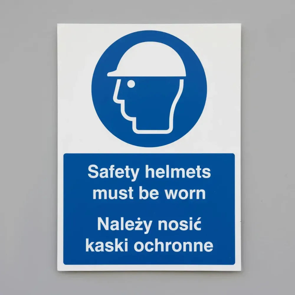 Safety helmets must be worn (english/polish)
