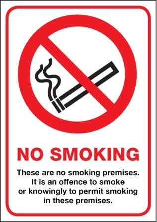 53033 Scotland no smoking premises A4 rigid plastic  (210x297mm) Safety Sign