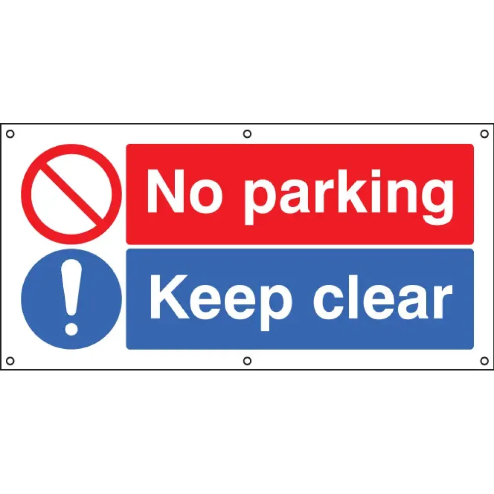 No exit banner c/w eyelets 1270x610mm