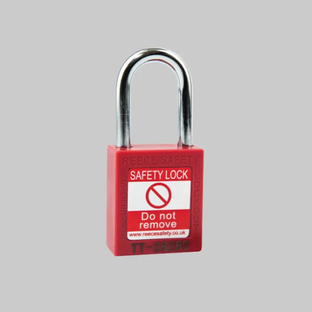 Safety Lockout Padlock, Keyed Different, Red