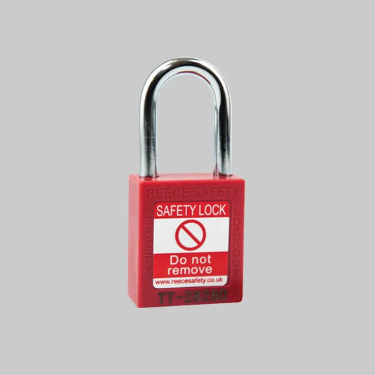Safety Lockout Padlock, Keyed Different, Red
