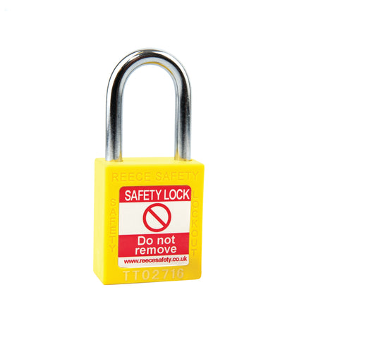 Safety Lockout Padlock, Keyed Different, Yellow