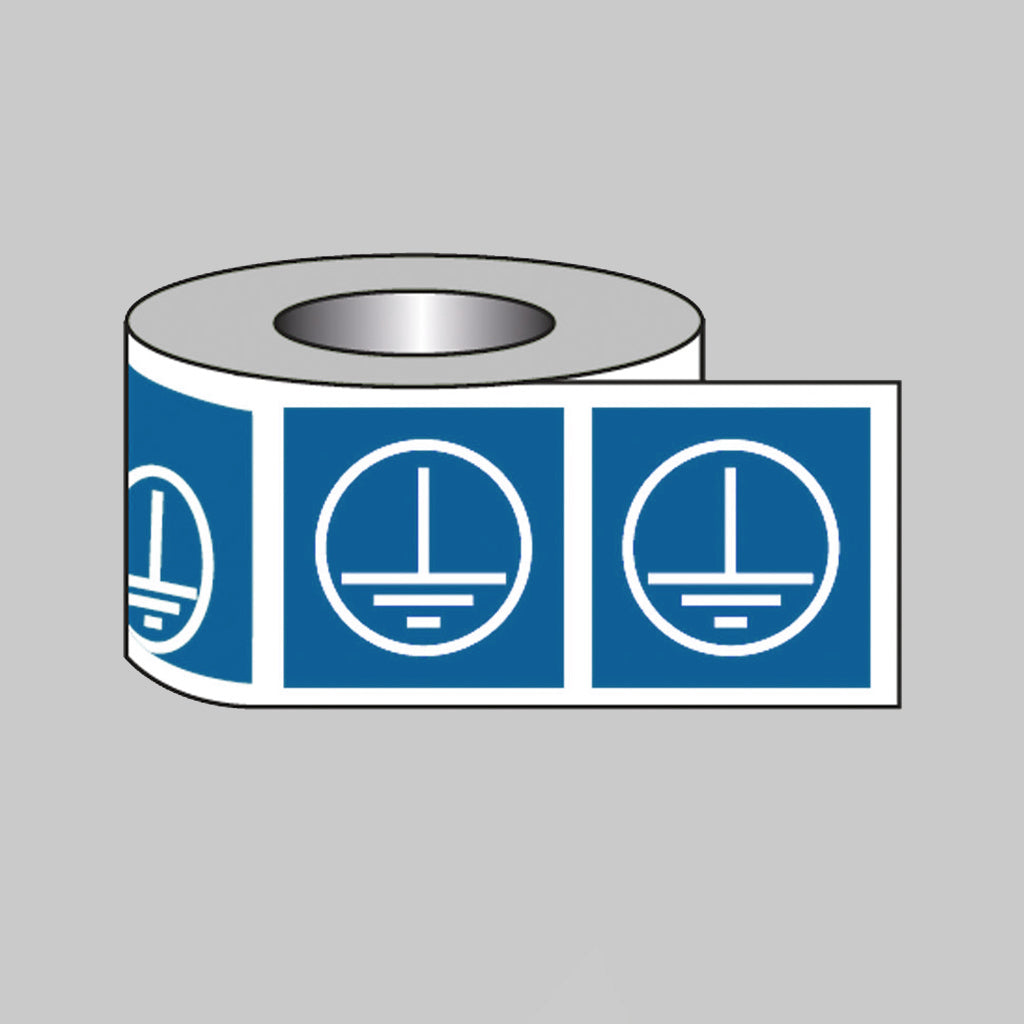 53525 Earth label roll of 100 12.5x12.5mm (Blue) Miscellaneous - Roll/sheet of Labels