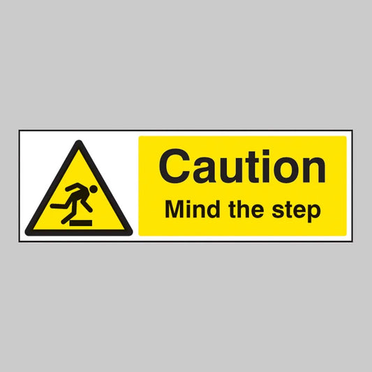 53538 Mind the step floor graphic 300x100mm (external grade) Miscellaneous
