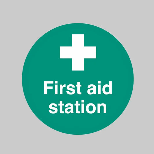53561 First Aid Station floor graphic 400mm dia (external grade) Miscellaneous