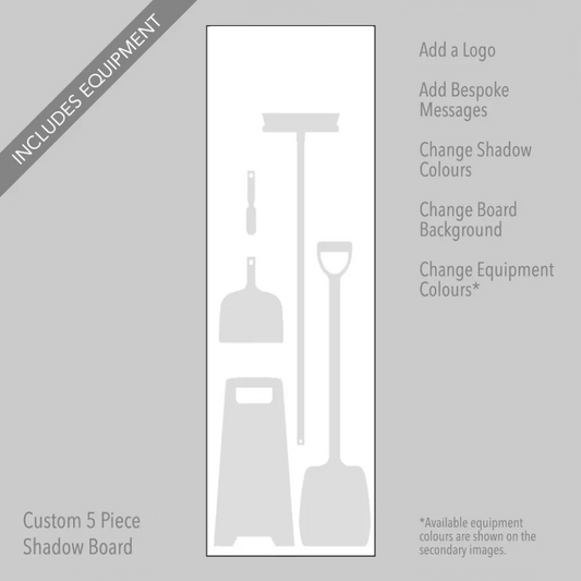 53594 Cleaning Station Shadow Board - 5 piece 600x2000mm 10mm foam pvc - customised - specify logo & colours Miscellaneous