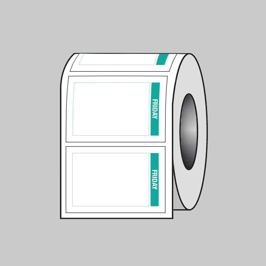 53687 Day of the Week labels (Friday) 75x50mm Roll of 100 (Removable matt polypropylene) Miscellaneous