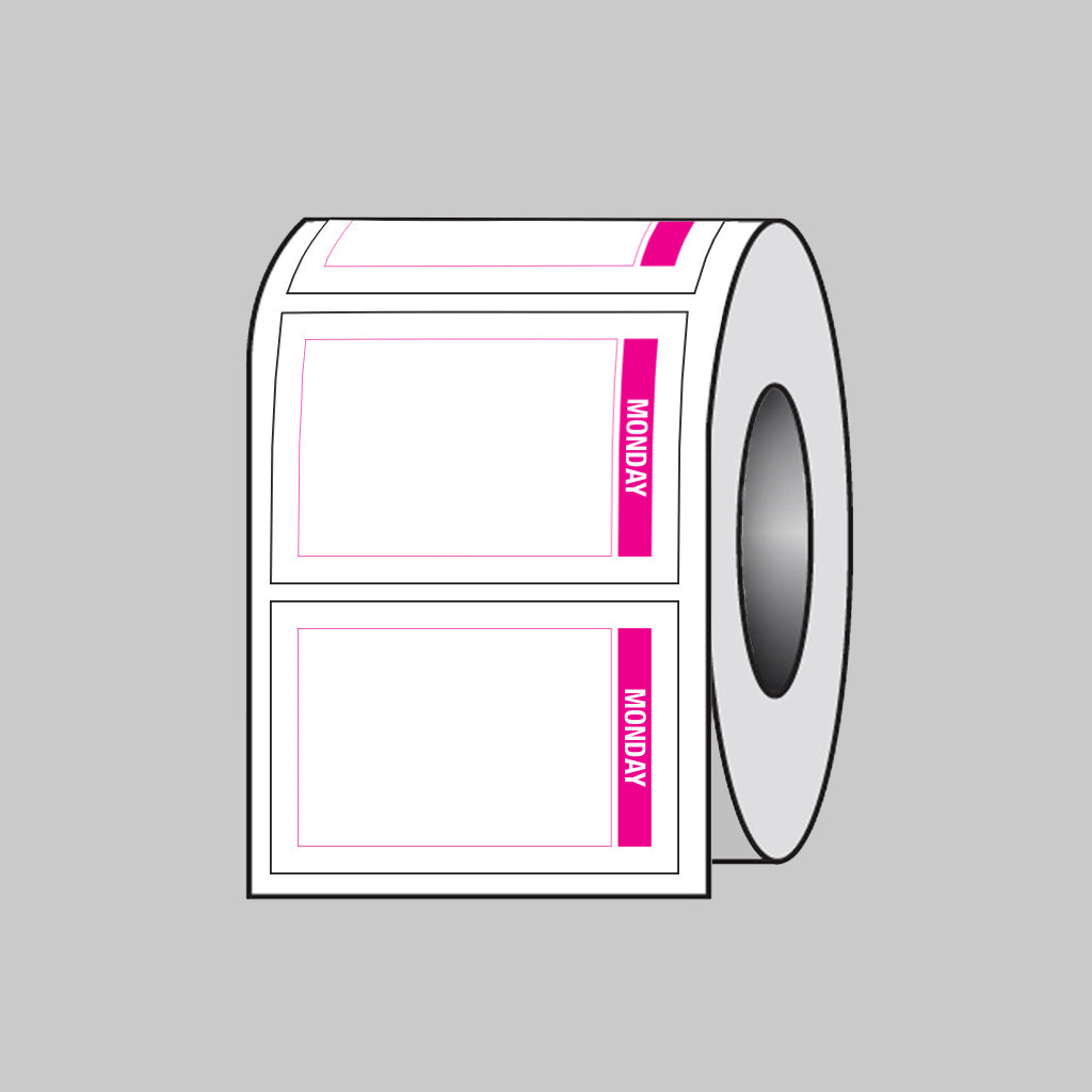 53688 Day of the Week labels (Monday) 75x50mm Roll of 100 (Removable matt polypropylene) Miscellaneous