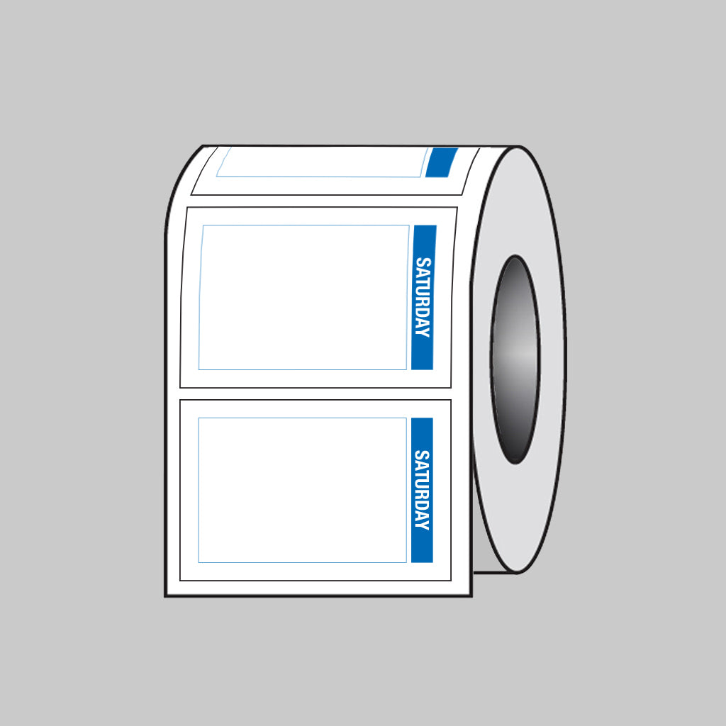 53689 Day of the Week labels (Saturday) 75x50mm Roll of 100 (Removable matt polypropylene) Miscellaneous