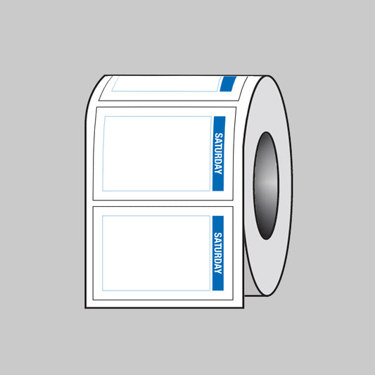 53689 Day of the Week labels (Saturday) 75x50mm Roll of 100 (Removable matt polypropylene) Miscellaneous