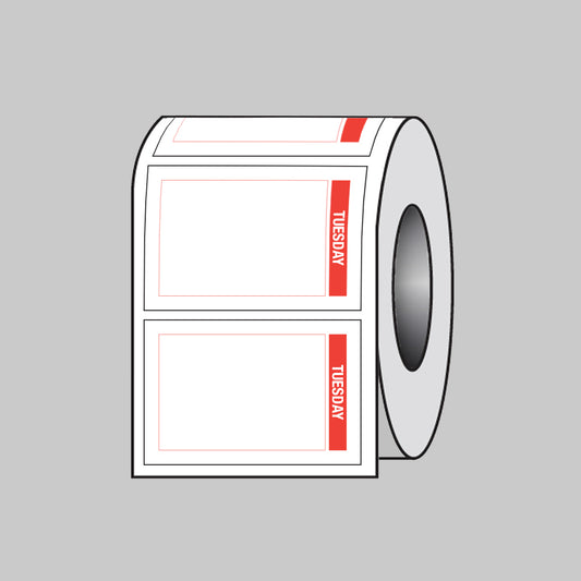 53692 Day of the Week labels (Tuesday) 75x50mm Roll of 100 (Removable matt polypropylene) Miscellaneous