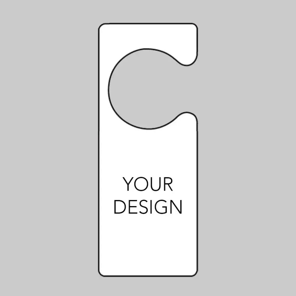 53695 "Custom Message" door hanger 80x205mm double sided Miscellaneous