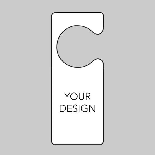53695 "Custom Message" door hanger 80x205mm double sided Miscellaneous