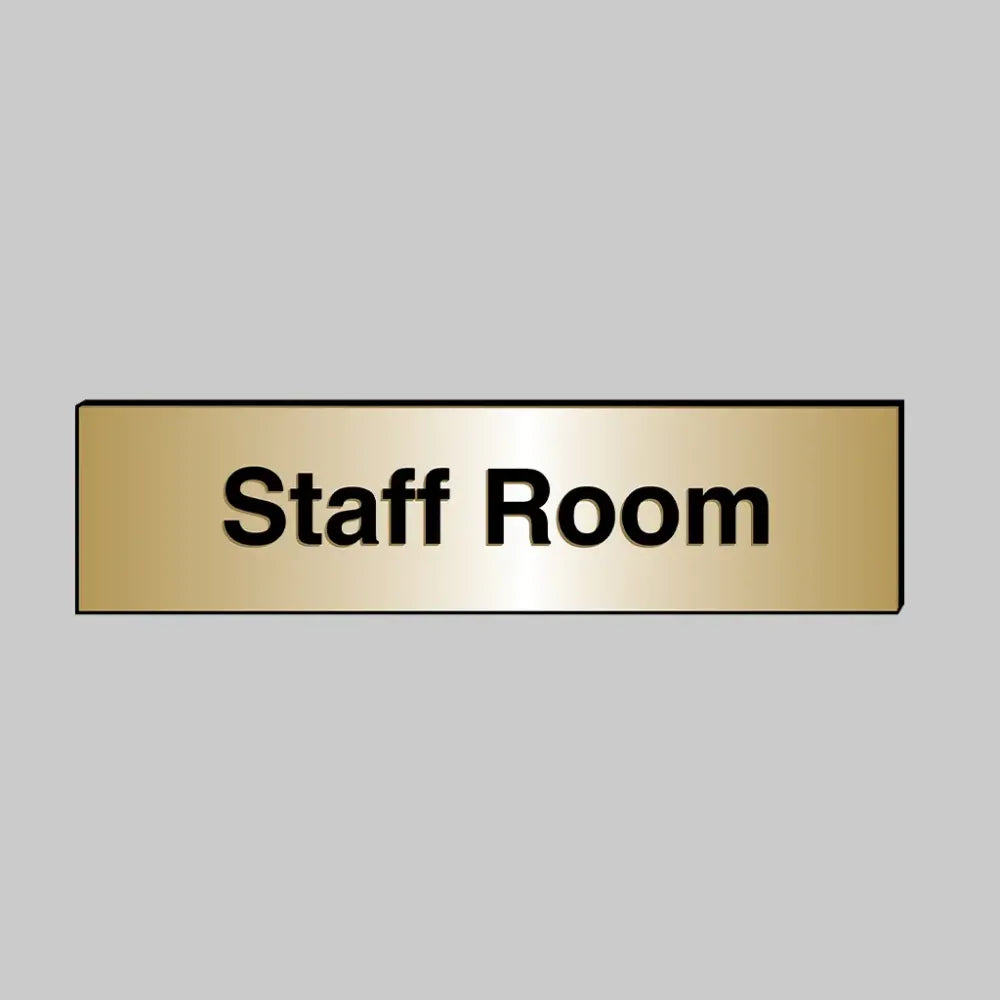 53701 Staff Room 140x35mm engraved brass effect pvc c/w sav backing Miscellaneous