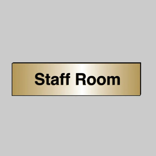 53701 Staff Room 140x35mm engraved brass effect pvc c/w sav backing Miscellaneous