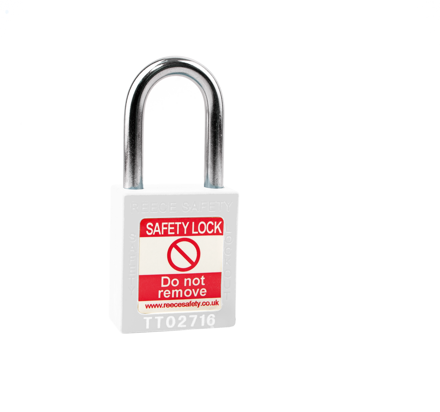 53706 Safety Lockout Padlock, Keyed Different, White Miscellaneous