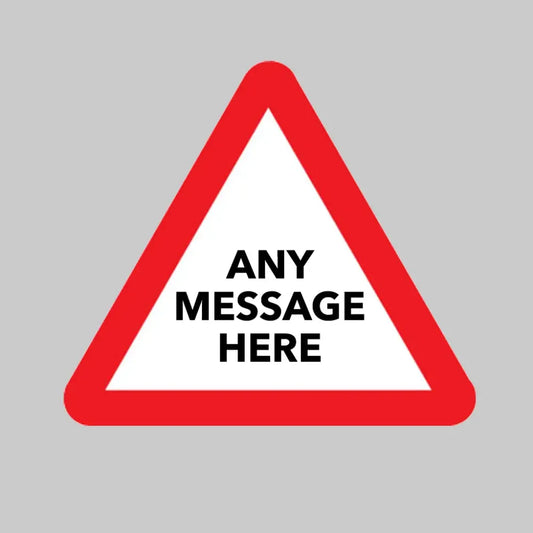 53732 Custom Design reflective fold up 600mm triangle sign with space for text variant Miscellaneous