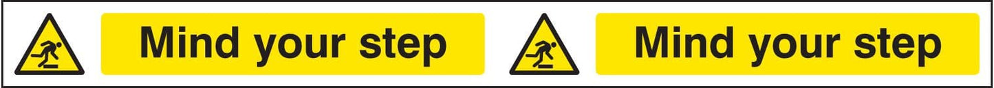54035 Mind your step strip 400x35mm  (400x35mm) Safety Sign