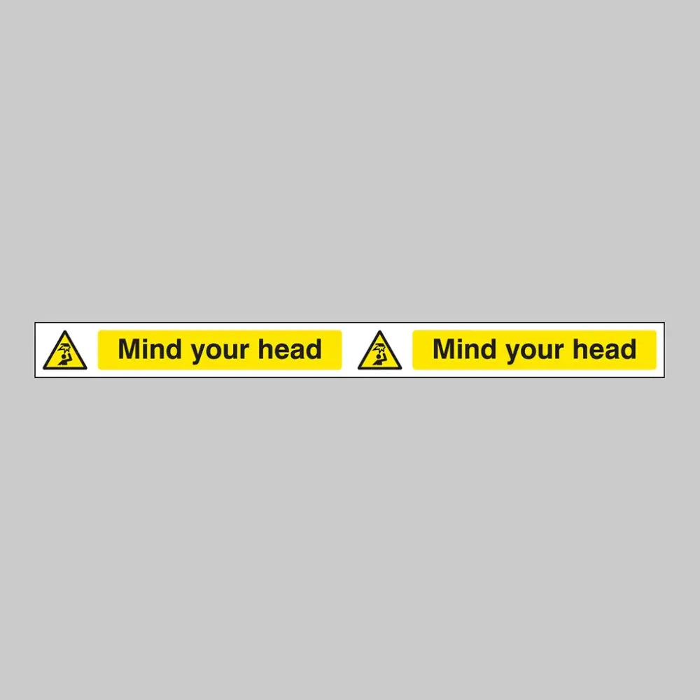 Mind your head strip 400x35mm self adhesive vinyl