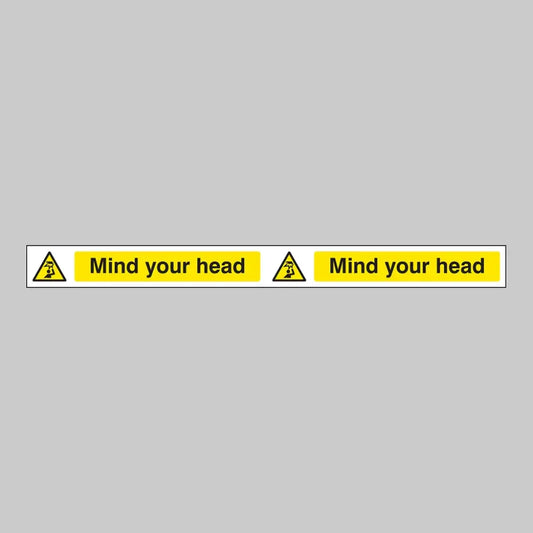Mind your head strip 400x35mm self adhesive vinyl