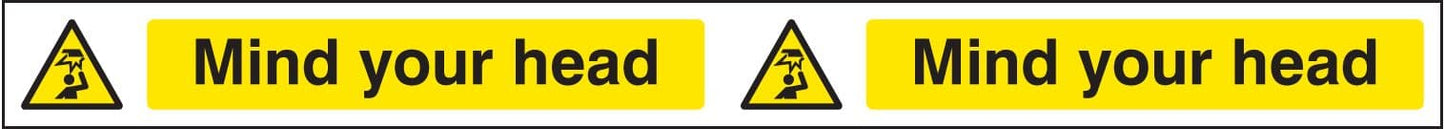54037 Mind your head strip 400x35mm  (400x35mm) Safety Sign