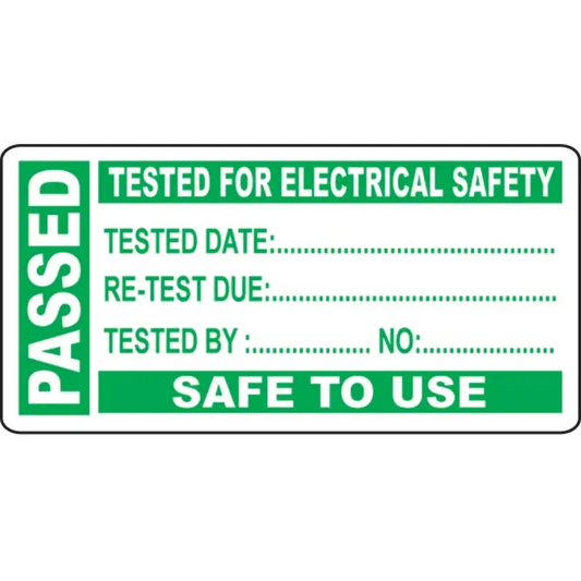 250 PAT Test Write On Labels - Passed 50x25mm