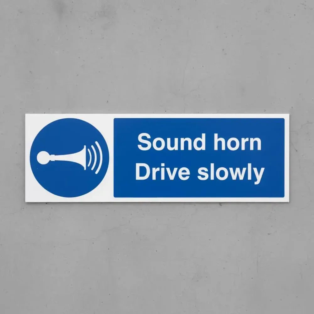 Sound horn drive slowly