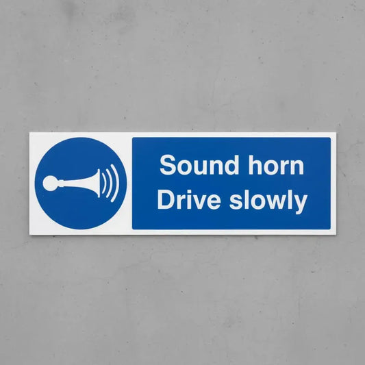 Sound horn drive slowly